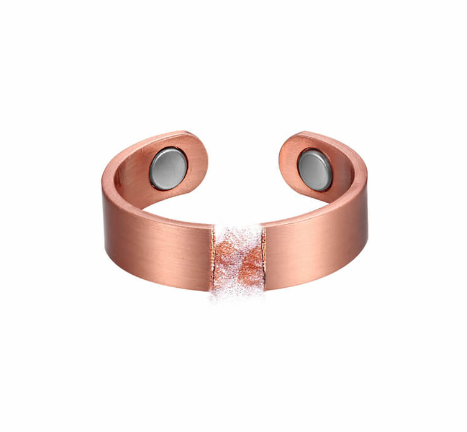  Earth Therapy, The Original Pure Copper Magnetic Ring for Men  and Women - Adjustable Sizing : Health & Household