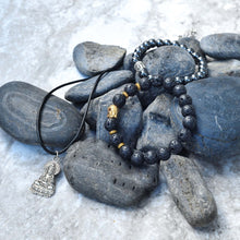 Load image into Gallery viewer, Buddha Root Chakra Lava and Hematite Bracelet Value Set