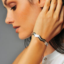 Load image into Gallery viewer, Silver Wave Pure Copper Magnetic Therapy Bracelet