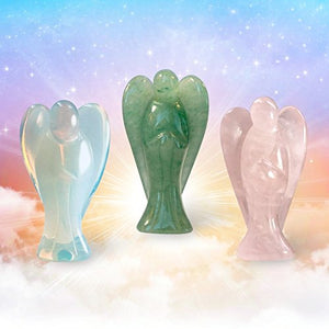 Original Pocket Guardian Angel with Serenity Prayer Card - Green Aventurine Healing Stone