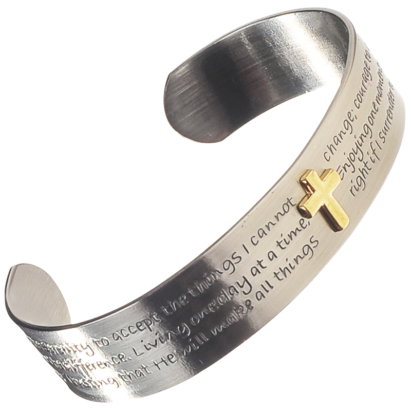 Engraved 2025 cross bracelet