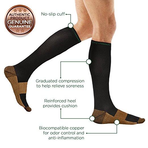 Copper Compression Socks Unisex S/M – Earth Therapy