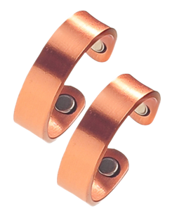 Original Minimalist Pure Copper Magnetic Healing Rings for Arthritis Carpal Tunnel, Lymphatic Drainage Therapeutic, Joint Pain Relief - Adjustable Sizing for Men and Women - 2 Pack