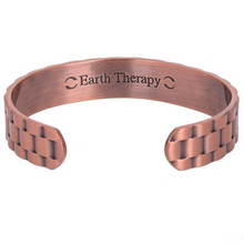 Load image into Gallery viewer, 3 Pack Copper Magnetic Therapy Bracelet Set Featuring Men&#39;s Watch Cuff Bracelet, Celtic Pewter Bracelet, and Golf Bracelet
