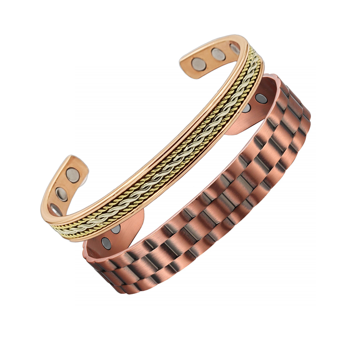 Power Couple Men and Women's Copper Magnetic Bracelets
