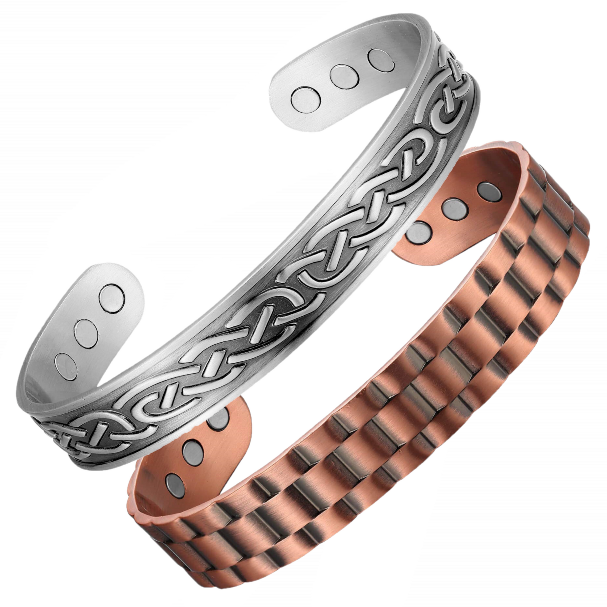 Medium Therapeutic Magnetic Copper Plain Men's Band Bracelet - Joan The Wad