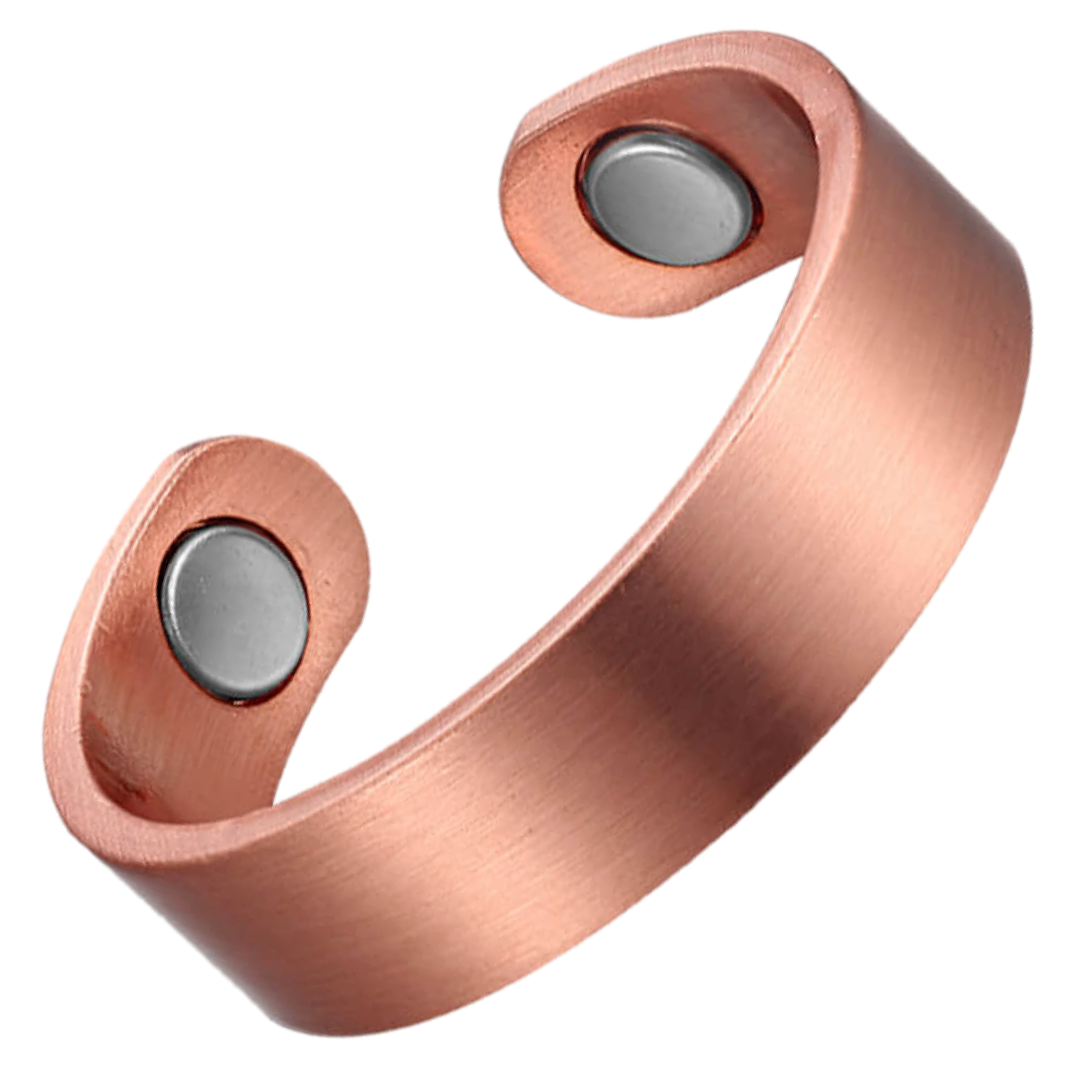 Feraco 2 Pcs Copper Magnetic Rings for Women,99.99% Pure Copper Magnetic  Ring,Adjustable Fingers Ring with Gift Box,Christmas Gifts for Women(Silver)