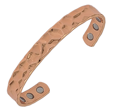 Load image into Gallery viewer, Pure Copper Magnetic Hammered Bracelet for Recovery &amp; Injury Relief