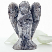 Load image into Gallery viewer, Earth Therapy Pocket Guardian Angel with Serenity Prayer Card - Chinese Labradorite Natural Crystal Healing Stone Figurine - Gift for Yourselves and Your Loved Ones……