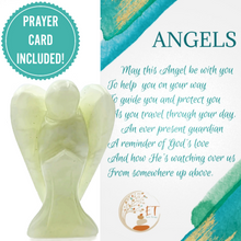 Load image into Gallery viewer, Earth Therapy Pocket Guardian Angel with Serenity Prayer Card - Xiuyu JADE Natural Crystal Healing Stone Figurine - Gift for Yourselves and Your Loved Ones……