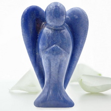 Load image into Gallery viewer, Earth Therapy Pocket Guardian Angel with Serenity Prayer Card - Blue Aventurine Natural Crystal Healing Stone Figurine - Gift for Yourselves and Your Loved Ones……