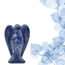 Load image into Gallery viewer, Earth Therapy Pocket Guardian Angel with Serenity Prayer Card - Blue SODALITE Natural Crystal Healing Stone Figurine - Gift for Yourselves and Your Loved Ones……