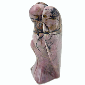 Earth Therapy Pocket Guardian Angel with Serenity Prayer Card - Rhodonite Stone Natural Crystal Healing Stone Figurine - Gift for Yourselves and Your Loved Ones……