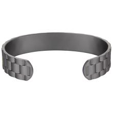 Load image into Gallery viewer, Men&#39;s Pure Copper Magnetic Arthritis Relief Bracelet - Adjustable Black Gear Cuff Style - Earth Therapy