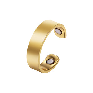 Earth Therapy Magnetic Field Ring with Ultra Strength Magnets - Bright Gold - NEW!
