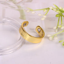 Load image into Gallery viewer, Earth Therapy Magnetic Field Ring with Ultra Strength Magnets - Bright Gold - NEW!