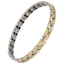 Load image into Gallery viewer, Duo-Tone Titanium Magnetic Therapy Bracelet for Women
