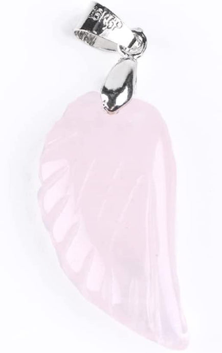 Earth Therapy Angel Wing Necklace - Precious Stone Pendant - Bless Yourselves and Your Loved Ones