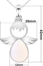 Load image into Gallery viewer, OPAL QUARTZ Teardrop Guardian Angel Necklace with Serenity Prayer Card - Natural Stone Healing