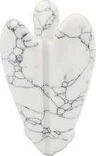 Load image into Gallery viewer, Pocket Guardian Angel with Serenity Prayer Card - White HOWLITE Natural Crystal Healing Stone Figurine - Gift for Yourselves and Your Loved Ones