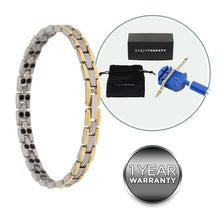 Load image into Gallery viewer, Duo-Tone Titanium Magnetic Therapy Bracelet for Women