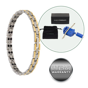Duo-Tone Titanium Magnetic Therapy Bracelet for Women