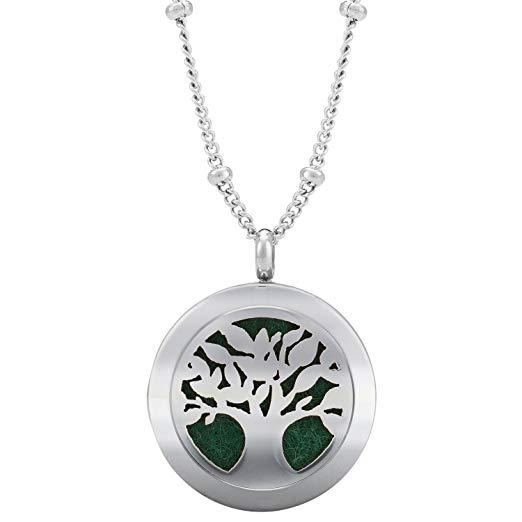 Silver Aromatherapy Pendant for Essential Oils