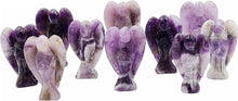 Load image into Gallery viewer, Pocket Guardian Angel with Serenity Prayer Card - AMETHYST Natural Crystal Healing Stone Figurine - Gift for Yourselves and your loved ones