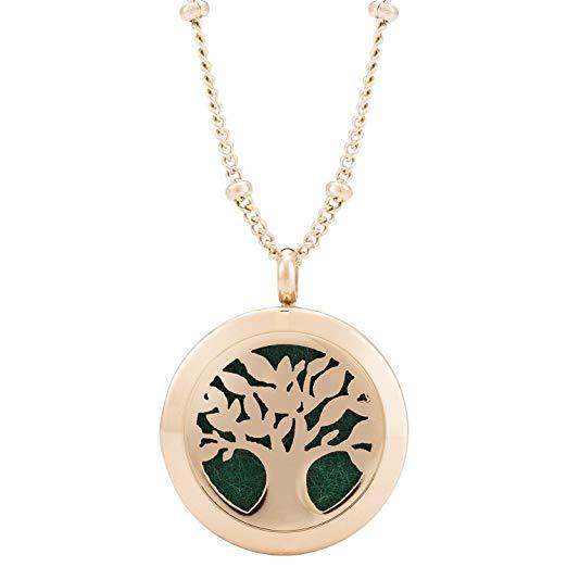 Buy Diffuser Necklace, Tree of Life Essential Oils Diffuser Jewelry,  Aromatherapy Jewelry, Essential Oil Necklace Aroma Online in India - Etsy