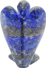 Load image into Gallery viewer, Pocket Guardian Angel with Serenity Prayer Card - Blue LAPIS LAZULI Natural Crystal Healing - Good Luck Stone Figurine - Gift for Yourselves and Your Loved Ones