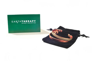 Copper Magnetic Bracelet Gift Set With A Luxurious Velvet Pouch