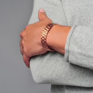 Pure Copper Magnetic Gear Cuff style for Men