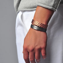 Load image into Gallery viewer, Power Duo Men&#39;s Copper Magnetic Bracelets