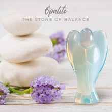 Load image into Gallery viewer, Pocket Guardian Angel with Serenity Prayer Card - Opal Healing Stone