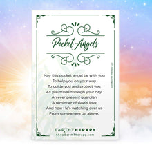 Load image into Gallery viewer, Pocket Guardian Angel with Serenity Prayer Card - Opal Healing Stone