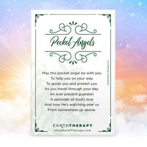 Pocket Guardian Angel with Serenity Prayer Card - Opal Healing Stone