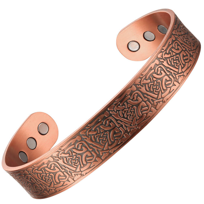 Earth Therapy Viking Bronze Magnetic Healing Bracelet for Recovery and Pain Relief