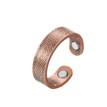 Load image into Gallery viewer, Earth Therapy Bronze Diamond Pattern Magnetic Healing Ring for Recovery and Pain Relief