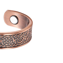 Load image into Gallery viewer, Earth Therapy Bronze Celtic Knot Magnetic Healing Ring for Recovery and Pain Relief