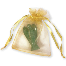 Load image into Gallery viewer, Original Pocket Guardian Angel with Serenity Prayer Card - Green Aventurine Healing Stone