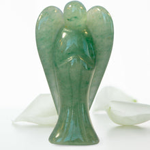 Load image into Gallery viewer, Original Pocket Guardian Angel with Serenity Prayer Card - Green Aventurine Healing Stone