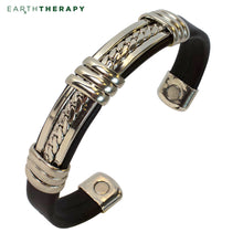 Load image into Gallery viewer, Real Copper and Leatherette Motorcycle Bracelet for Men and Women Cool Magnetic Jewelry Accessories for Motorcycle Fans