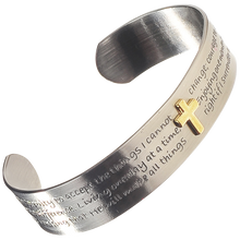 Load image into Gallery viewer, Engraved Serenity Bracelet Cross