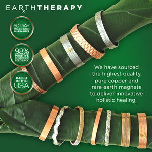Pure Copper Magnetic Hammered Bracelet for Recovery & Injury Relief
