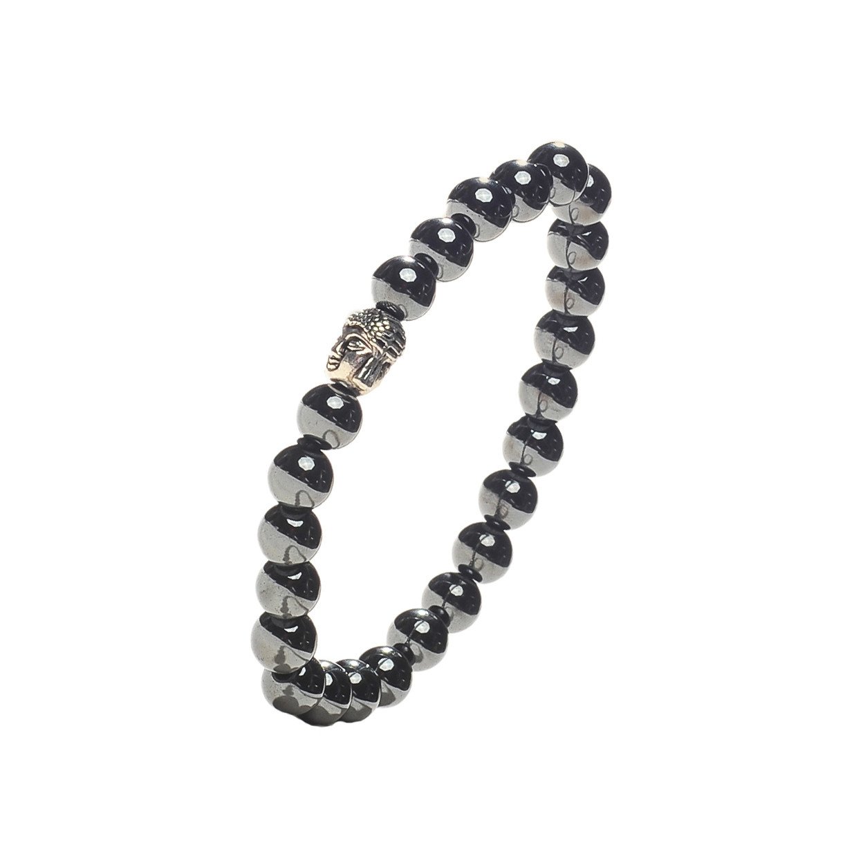 Black Obsidian & Tibetan Silver Beaded Bracelet - Healing Protection For Men & Women