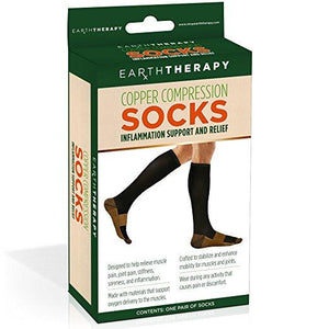 Copper Compression Socks Unisex L/XL - Earth Therapy