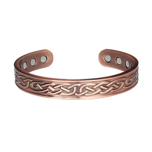 Earth Therapy Bronze Celtic Knot Magnetic Healing Bracelet for Recovery and Pain Relief
