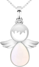 Load image into Gallery viewer, OPAL QUARTZ Teardrop Guardian Angel Necklace with Serenity Prayer Card - Natural Stone Healing